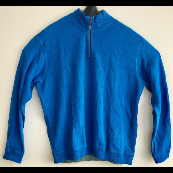 Tommy Bahama Reversible Quarter Zip Sweater - Picture 2 of 7
